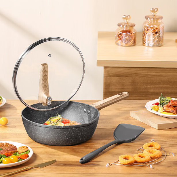 康巴赫LPB-JX03 臻品合金煎炒鍋套裝麥飯石不粘鍋平底炒菜鍋 專(zhuān)業(yè)禮品批發(fā)