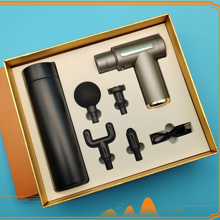 鄭州商務(wù)禮品保溫杯按摩儀組合保溫杯筋膜槍套裝 筆記本文創(chuàng)套裝商務(wù)套裝禮品可印字現(xiàn)貨